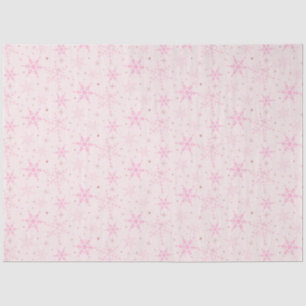 Pink Snowflakes Pink Christmas Tissue Paper
