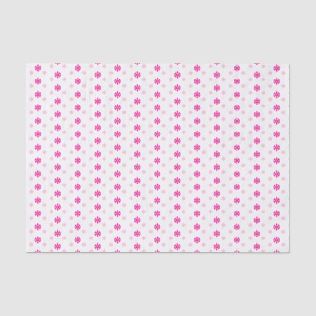 Pink Snowflakes Tissue Paper (Front)