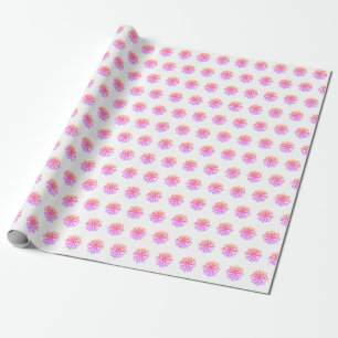 Pink Snowflakes Wrapping Paper