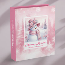Pink Snowman Kids Holiday Album Magical Gift Idea