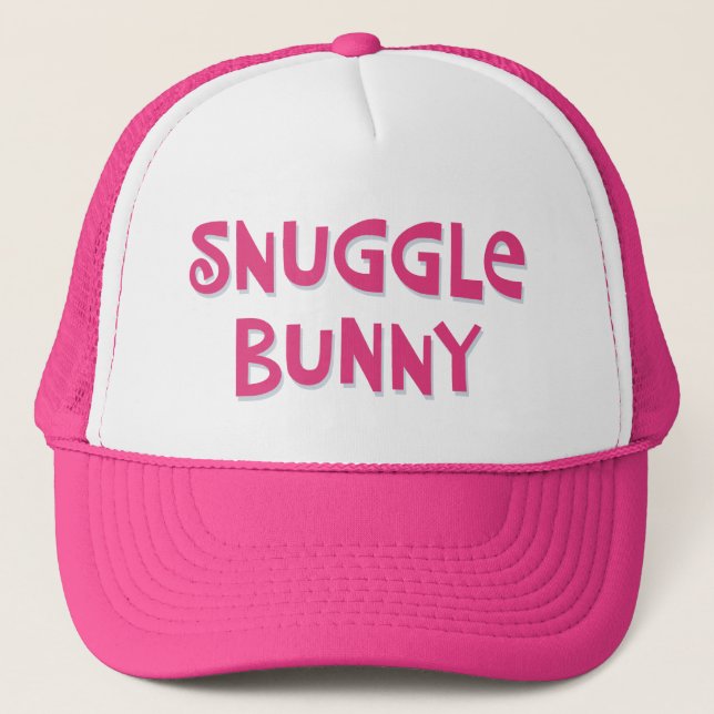 Pink "Snuggle Bunny" Trucker Hat (Front)