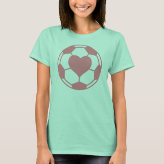 Pink Soccer Ball with Heart T-Shirt