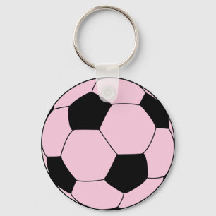 Pink Soccer Football Key Ring