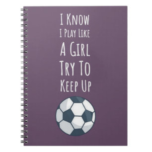 Pink Soccer Gifts Player Team Sports Girl For Her Notebook