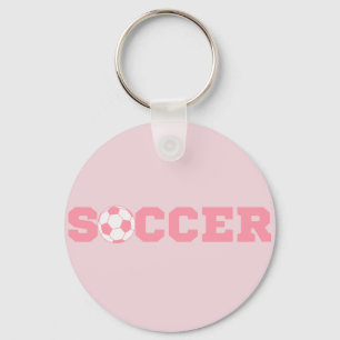 Pink Soccer Key Chain