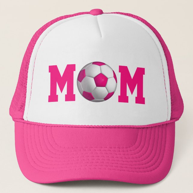 Pink Soccer Mom Trucker Hat (Front)