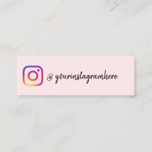 Pink Social Media Influencer Instagram Mini Business Card