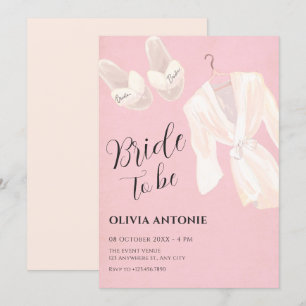 Pink soft bridal shower  invitation