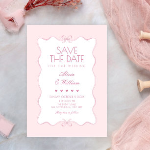 Pink soft wedding invitation