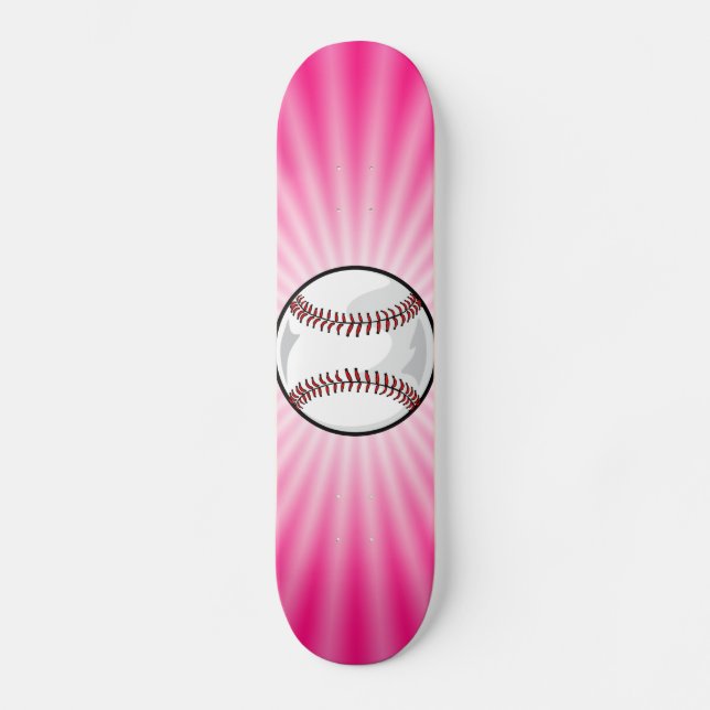 Pink Softball Skateboard (Front)