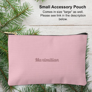 Pink - Solid Small Accessory Pouch