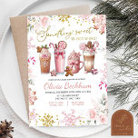 Pink Something Sweet Brewing Coffee Baby Girl Invitation<br><div class="desc">Pink Something Sweet is Brewing Baby Girl Invitation, Christmas Coffee Latte Brewing Baby Shower, Winter Floral Cookies Girl Baby Shower, Christmas Baby Shower, Latte and Hot Cocoa Baby Shower, Winter Par-Tea Baby Shower, A Baby is Brewing Baby Shower, High Tea Baby Shower, Pink Floral Baby Shower, Sweet Baby Girl is...</div>