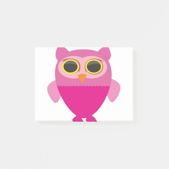 Pink Sowa owls bird wild birds pen Post-it Notes (Front)