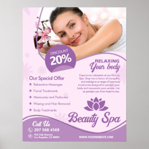 Pink Spa, Wellness Centre, Beauty Salon Poster