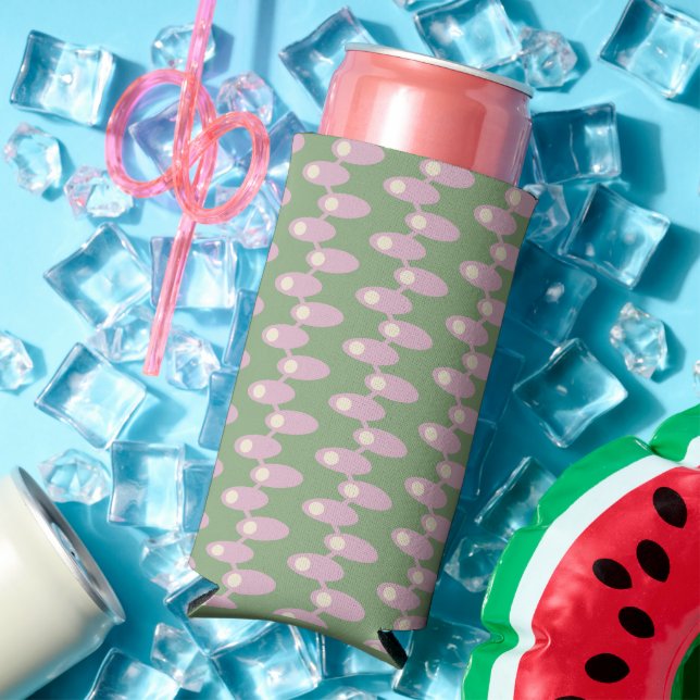 Pink Spaceships  Seltzer Can Cooler (In Situ Summer)