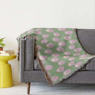 Pink Spaceships Throw Blanket