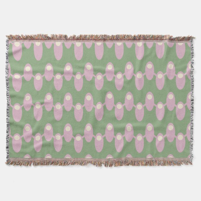 Pink Spaceships  Throw Blanket (Front)