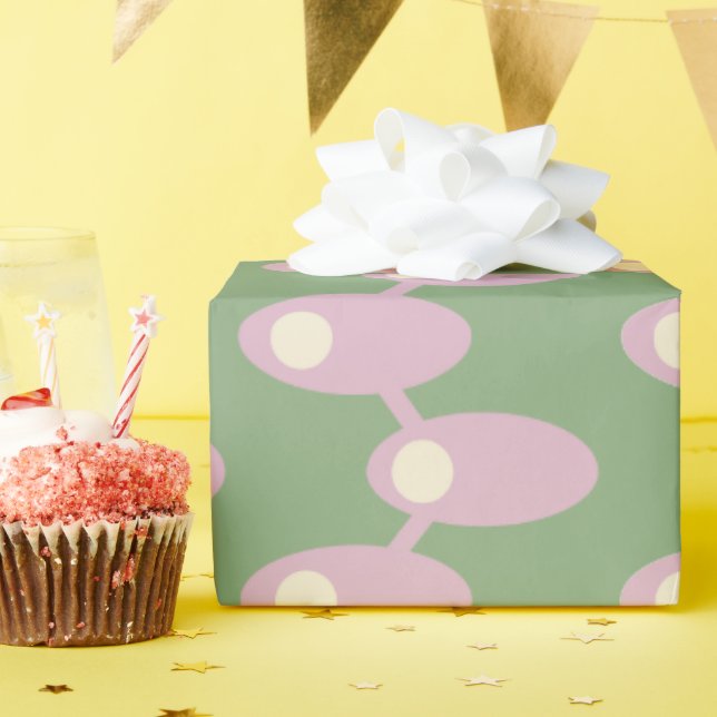 Pink Spaceships  Wrapping Paper (Birthday Party)