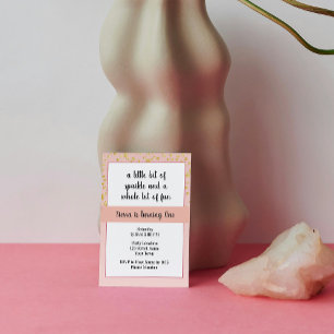 Pink Sparkle Birthday Invitation