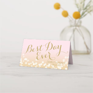 Pink Sparkle Bohek Place Card