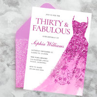 Pink Sparkle Dress 30th Birthday Party