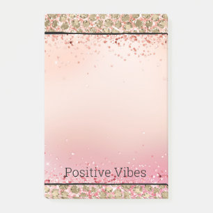 Pink Sparkle Gold Leopard Print      Post-it Notes