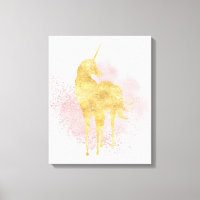 Pink Sparkle Gold Unicorn