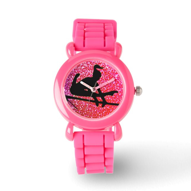 Pink Sparkle Gymnast eWatch Watch (Front)