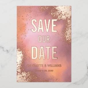 Pink Sparkle Hombre Photo Overlay Save The Date