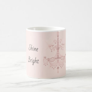 Pink Sparkle Jewel Chandelier Coffee Mug