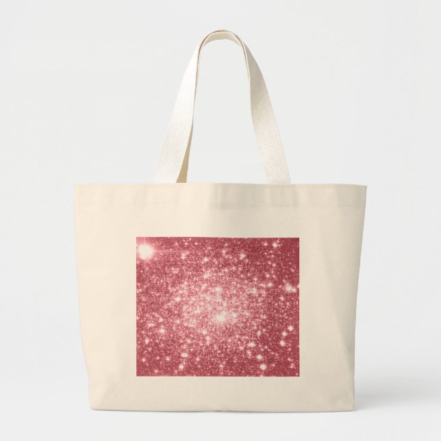 Pink Sparkle Large Tote Bag (Front)