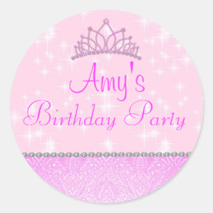 Pink Sparkle Princess Sticker