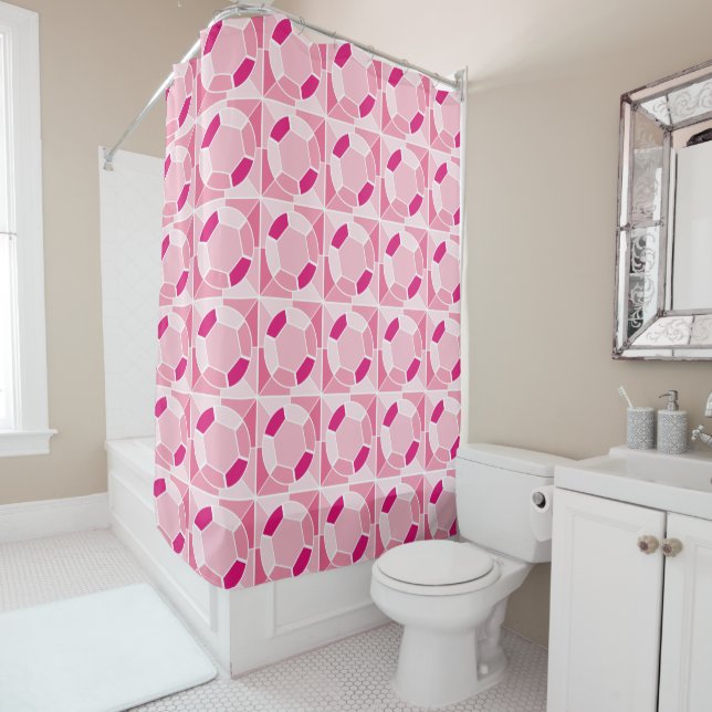 Pink Sparkle Shower Curtain (In Situ)