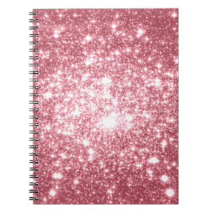 Pink Sparkle Spiral Notebook