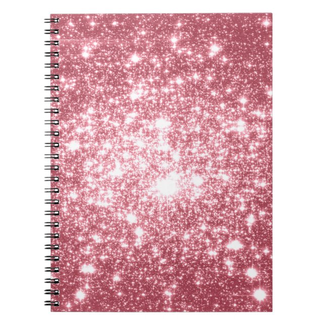 Pink Sparkle Spiral Notebook (Front)