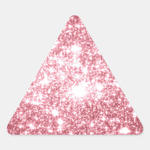 Pink Sparkle Triangle Sticker