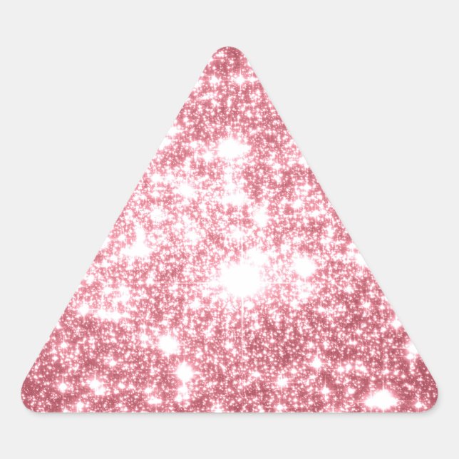 Pink Sparkle Triangle Sticker (Front)