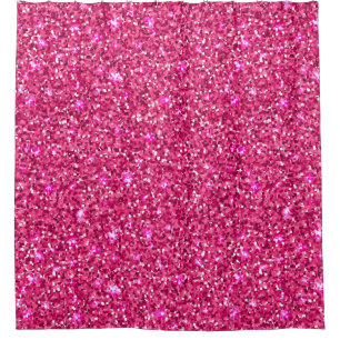 Pink Sparkled Look Shower Curtain