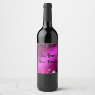 Pink Sparkles Fancy Wine Labels You Customise