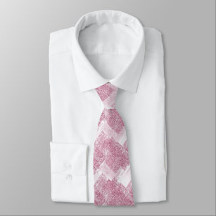 Pink sparkles on white. tie