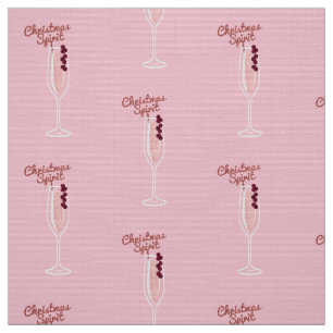 Pink Sparkling Christmas Fabric
