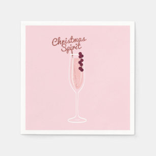 Pink Sparkling Christmas Napkin