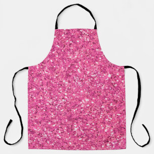 Pink sparkling glitter pattern            apron