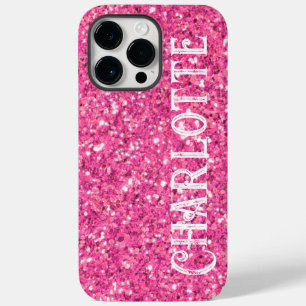 Pink sparkling glitter pattern    Case-Mate iPhone 14 pro max case
