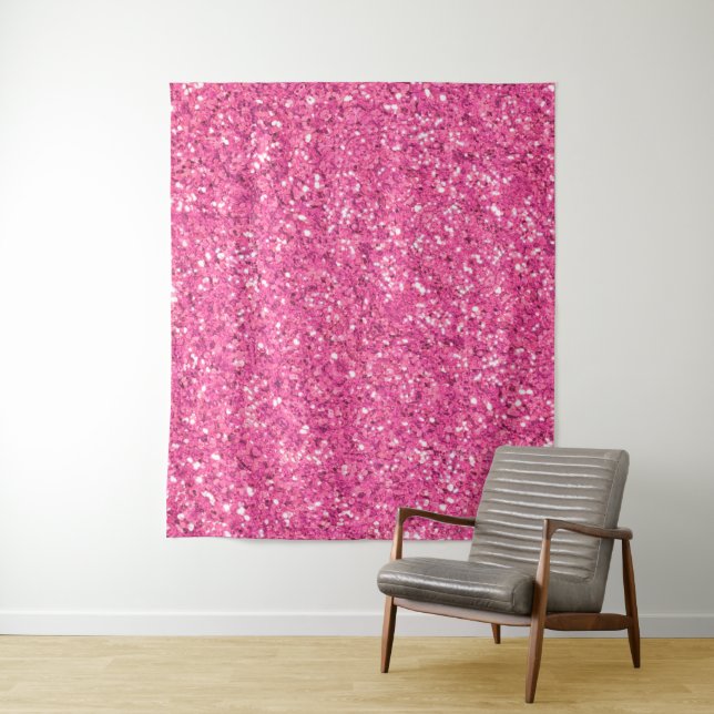 Pink sparkling glitter pattern           tapestry (In Situ)