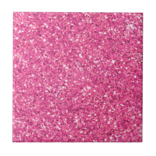 Pink sparkling glitter pattern tile