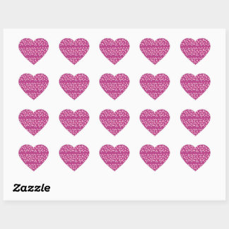 Pink Sparkling Hearts Sticker