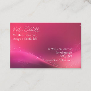 Pink sparkling professional elegance customisable business card