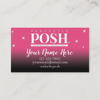 Pink Sparkly Perfectly Posh  Business Card