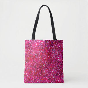 Pink Sparkly Tote Bags Princess Glittery Fun